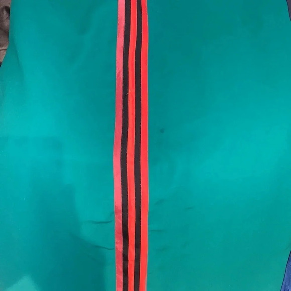 Vintage  Runway Luxury Fashion Red green kaftan dress Sz L - Picture 5 of 16